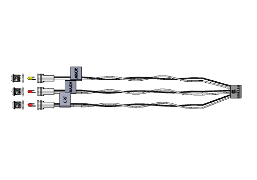 dual-pin connector for a waterfall light system
