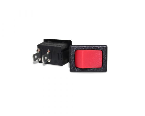 VRS-1-Q2PSI-19RNN-0 - Rocker switch black w/red actuator 2P SPST 12.9 ...